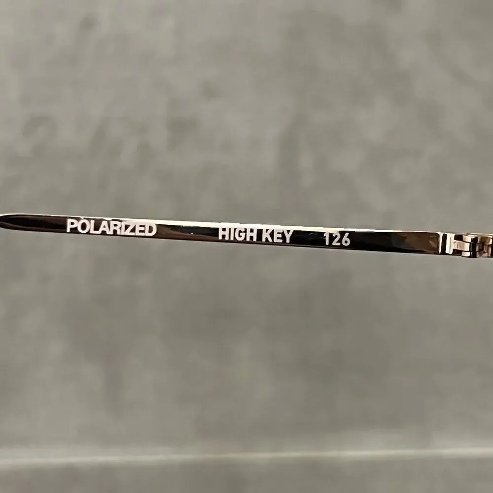 Quay Australia High Key Rimless Sunglasses 126 Polarized Cheetah Print